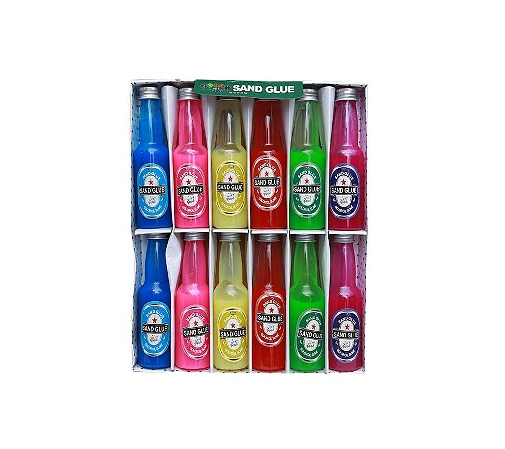 12 Pcs Sand Glue Set - Multicolor