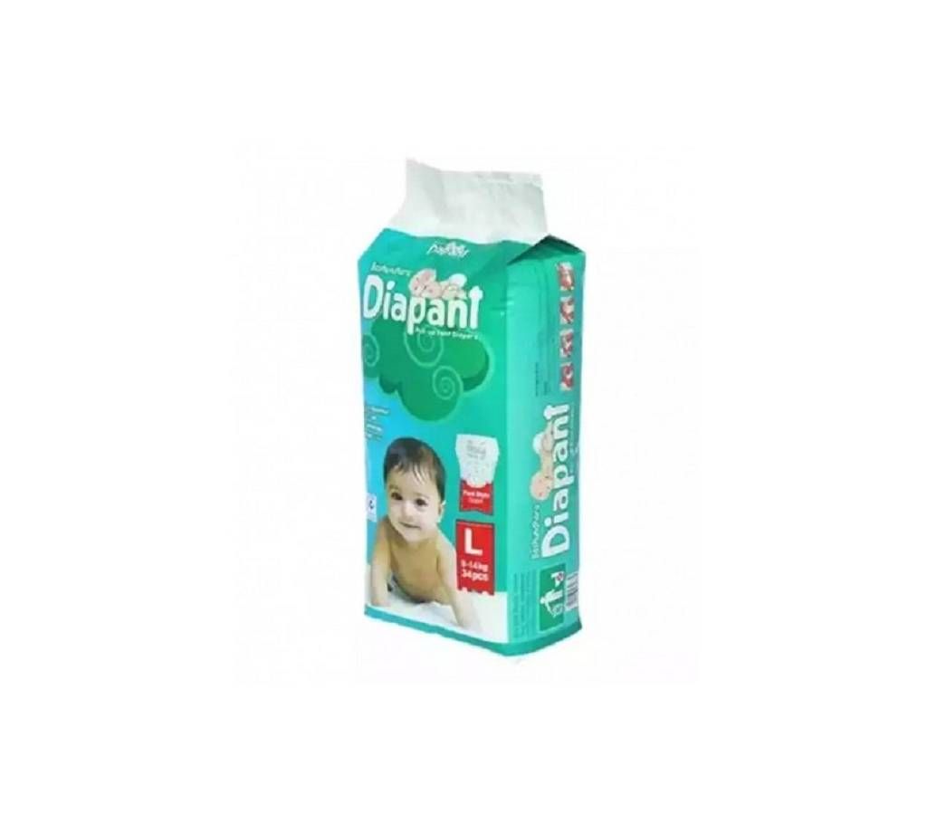 Bashundhara Diapant Diaper (L) 9- 14kg 34Pcs Bangladesh