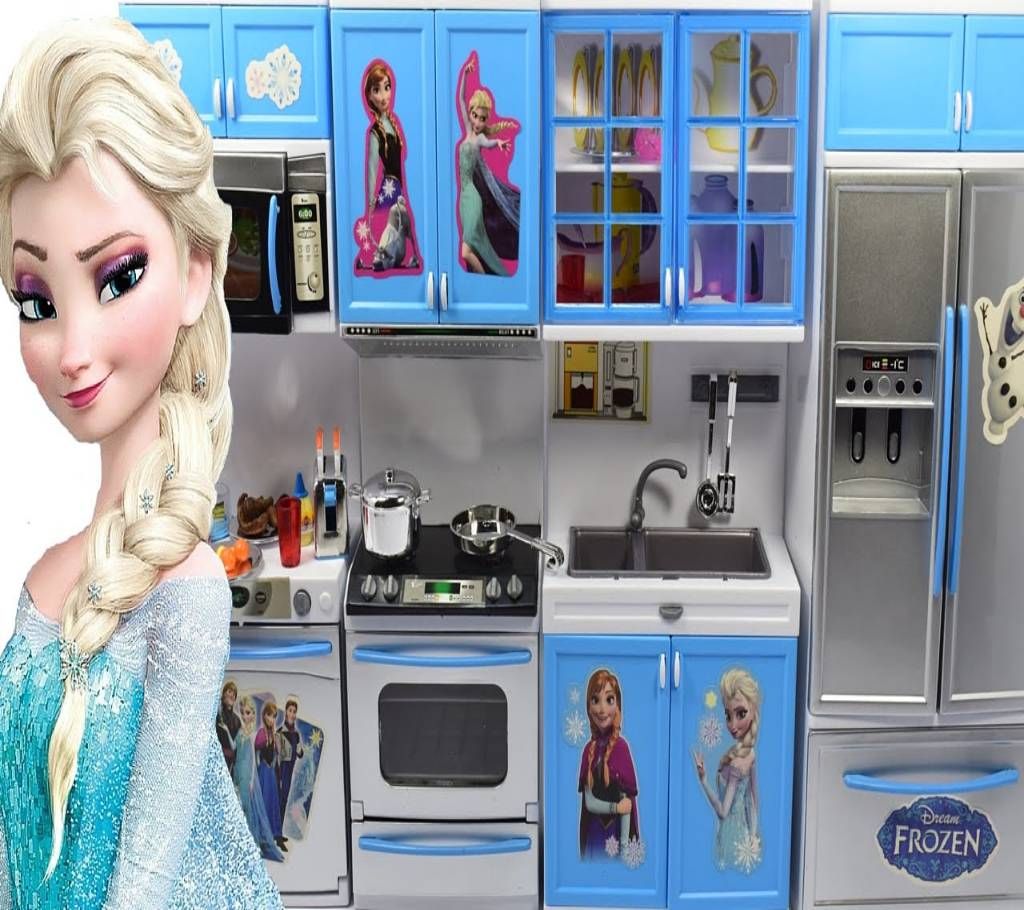 plastic frozen kitchen set