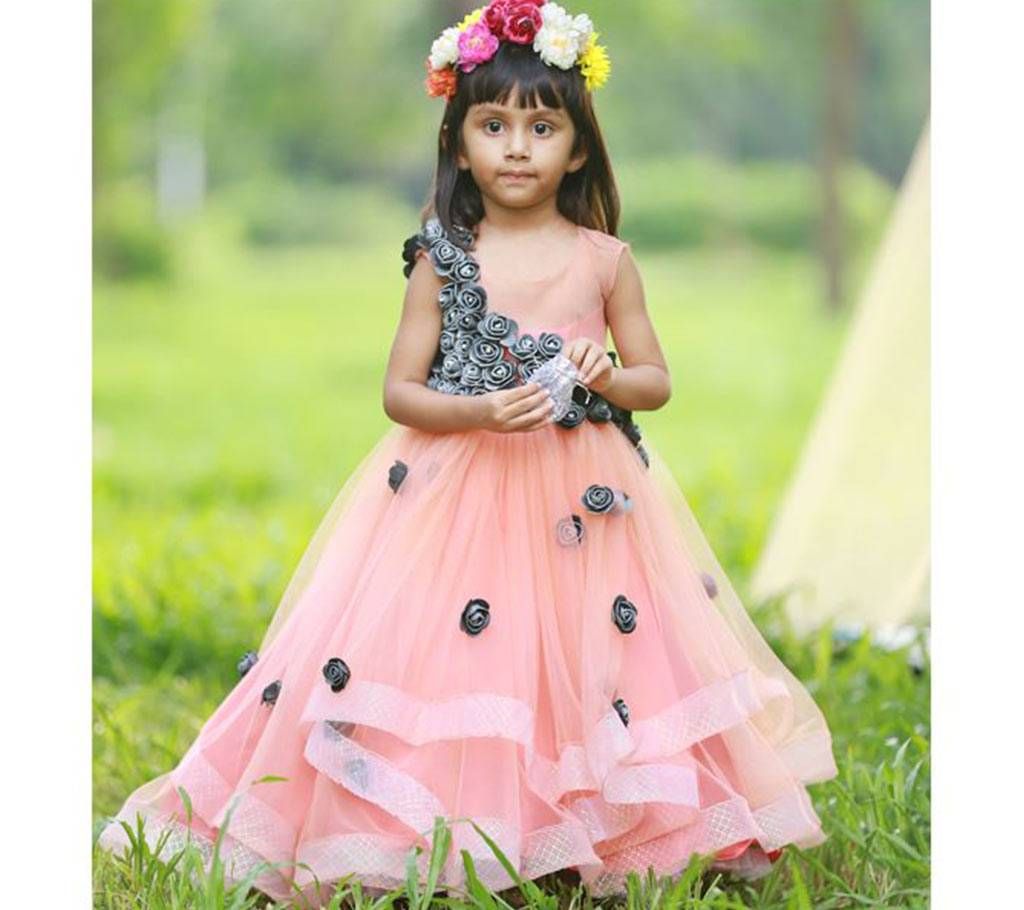 Black rose designer gown
