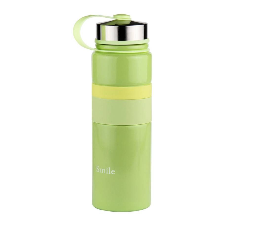 Green Smile  Stainless Steel  Cup Flask
