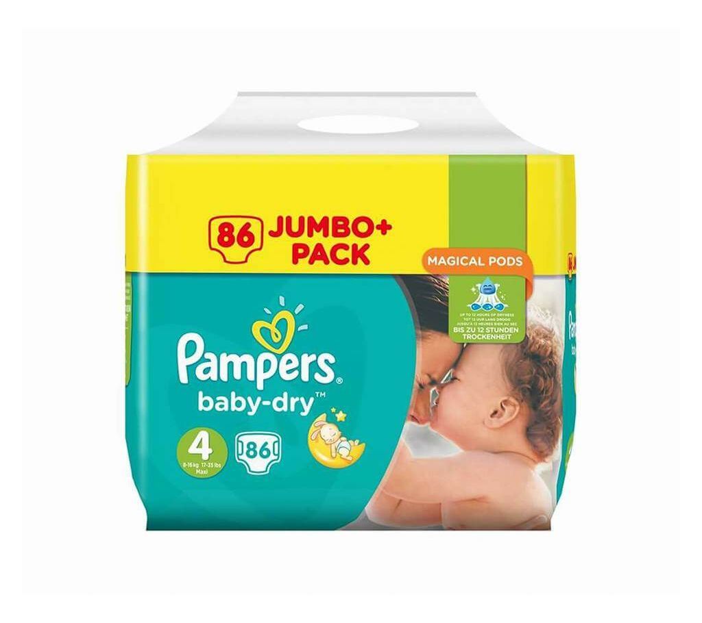 Pampers -04 Baby 7-18 Kg (86 Jumbo Pack) Diaper