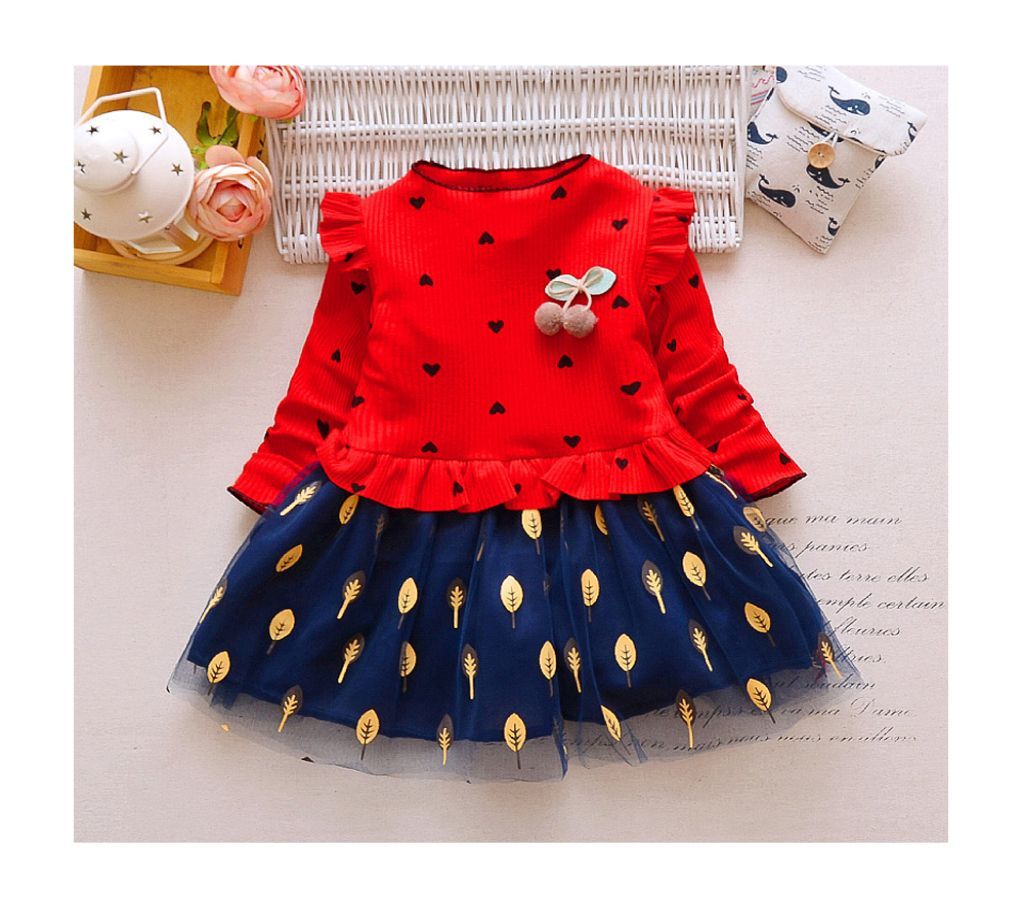Girls Long Sleeve Lace Party Dress