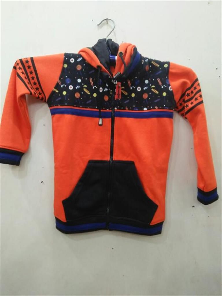 BLACK with orange hoody