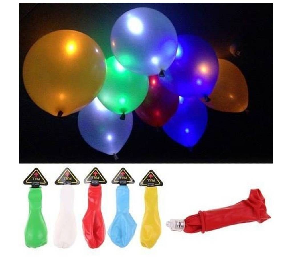 Color Changing Magic LED Balloons - 5 Pieces 