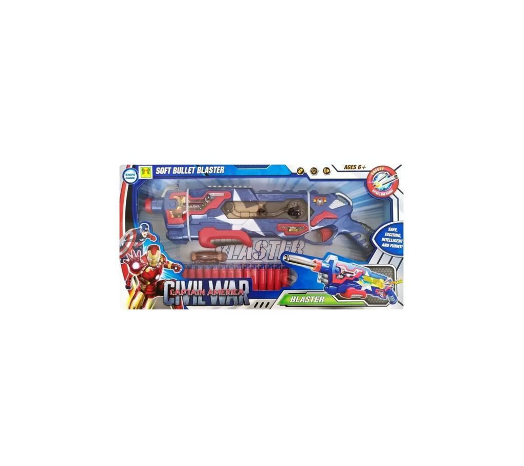 Captain America Soft Bullet Blaster Civil War Super Gun