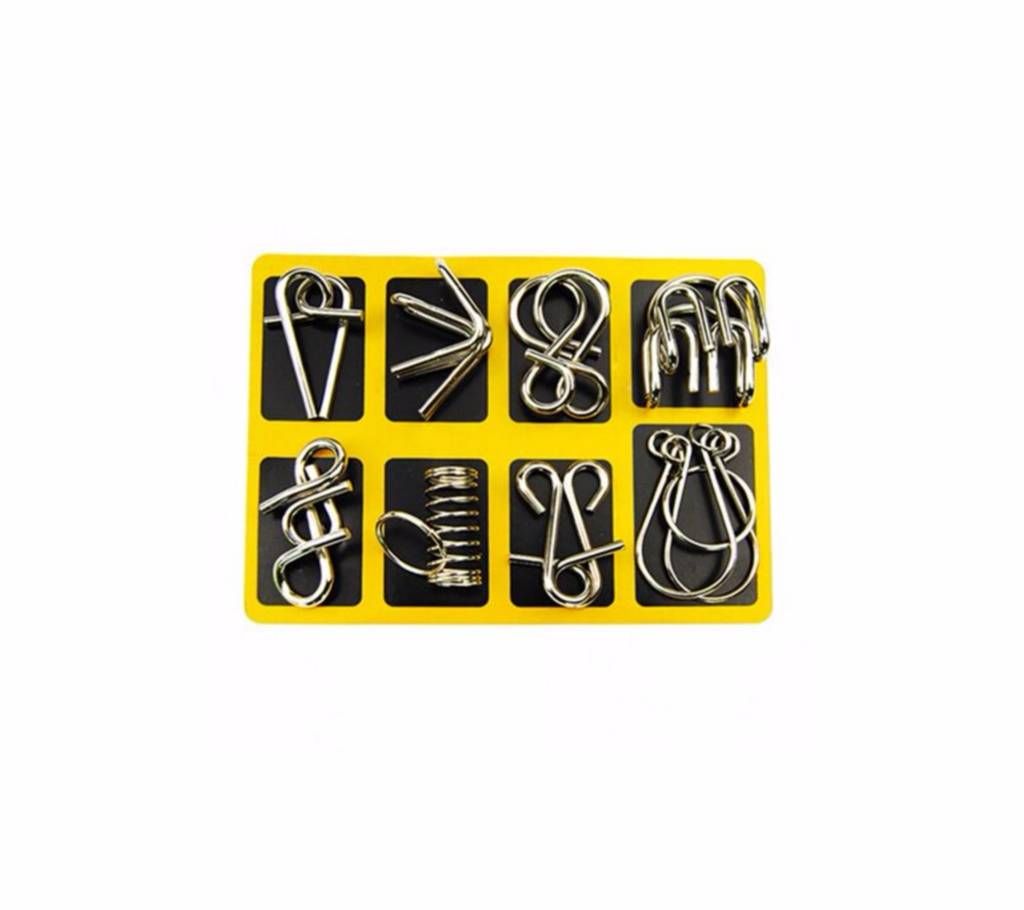 Educational  Wire Puzzles Mind Brain Teaser Puzzles Game For Adults Toys 8pcs/set