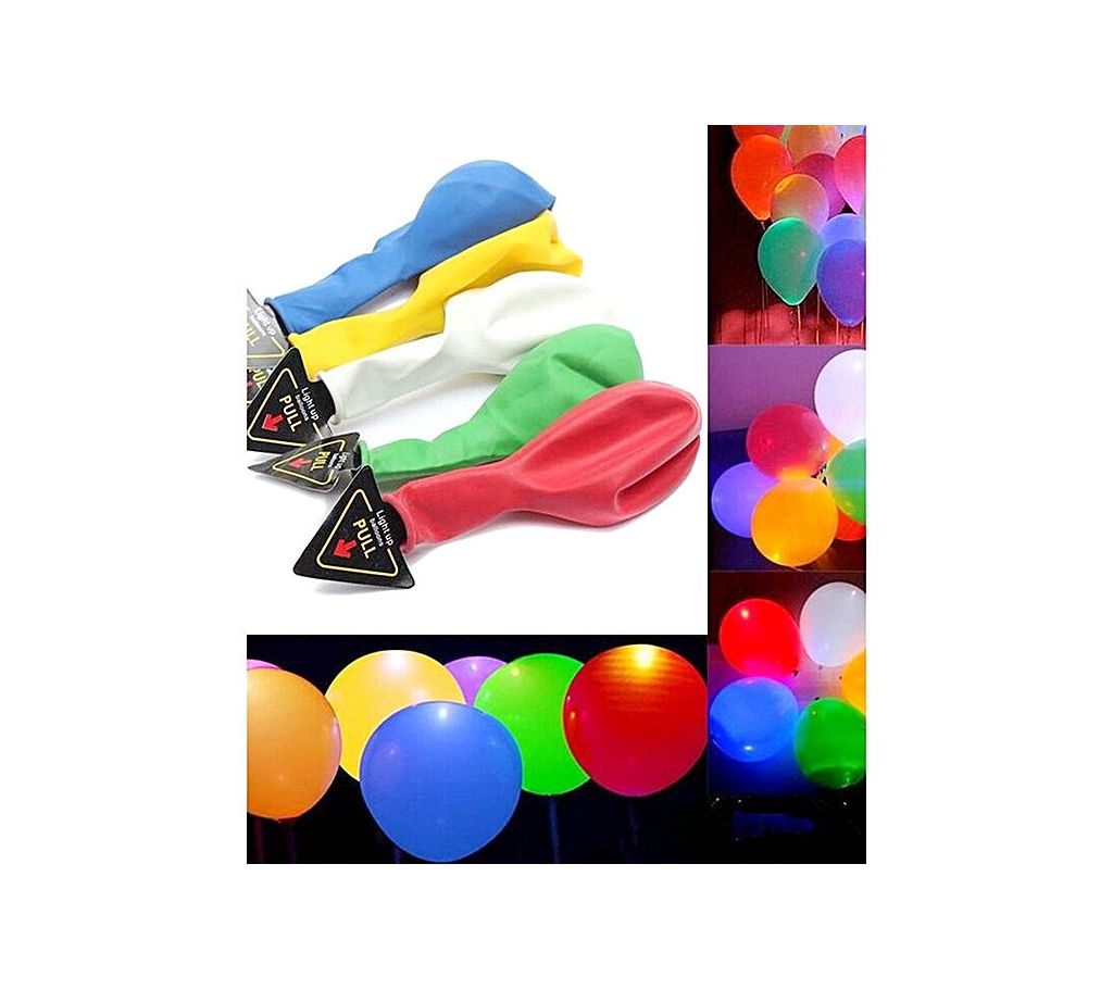Color Changing Led Balloons - 5 Pcs