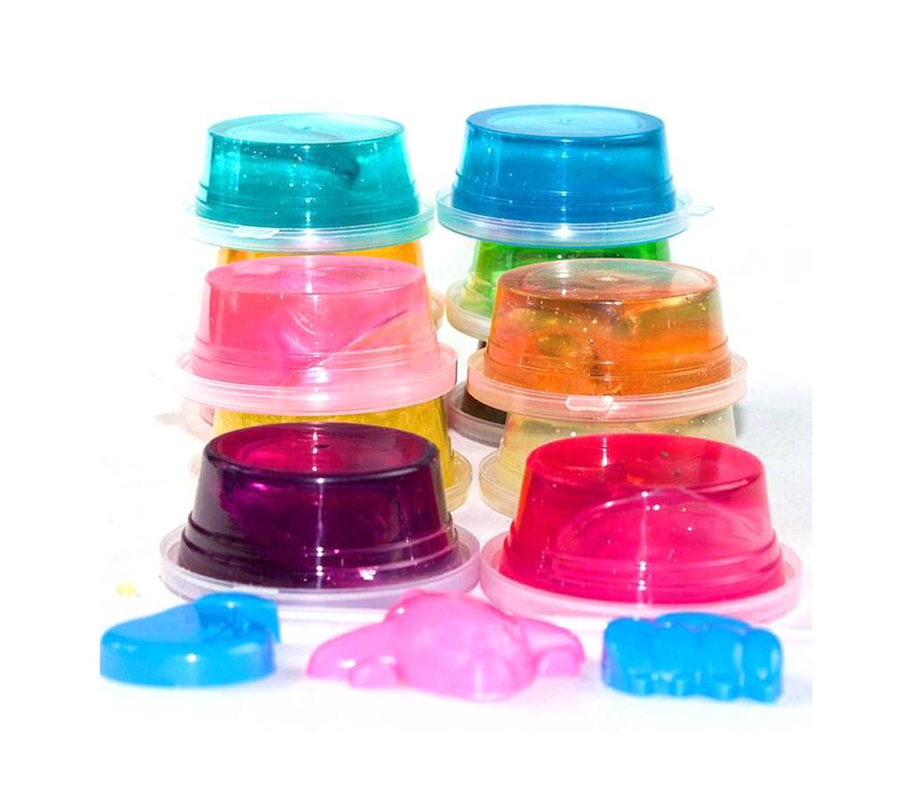 Plastic Crystal Clay Soft Plasticine Slime Toy - Multi Color 300 g