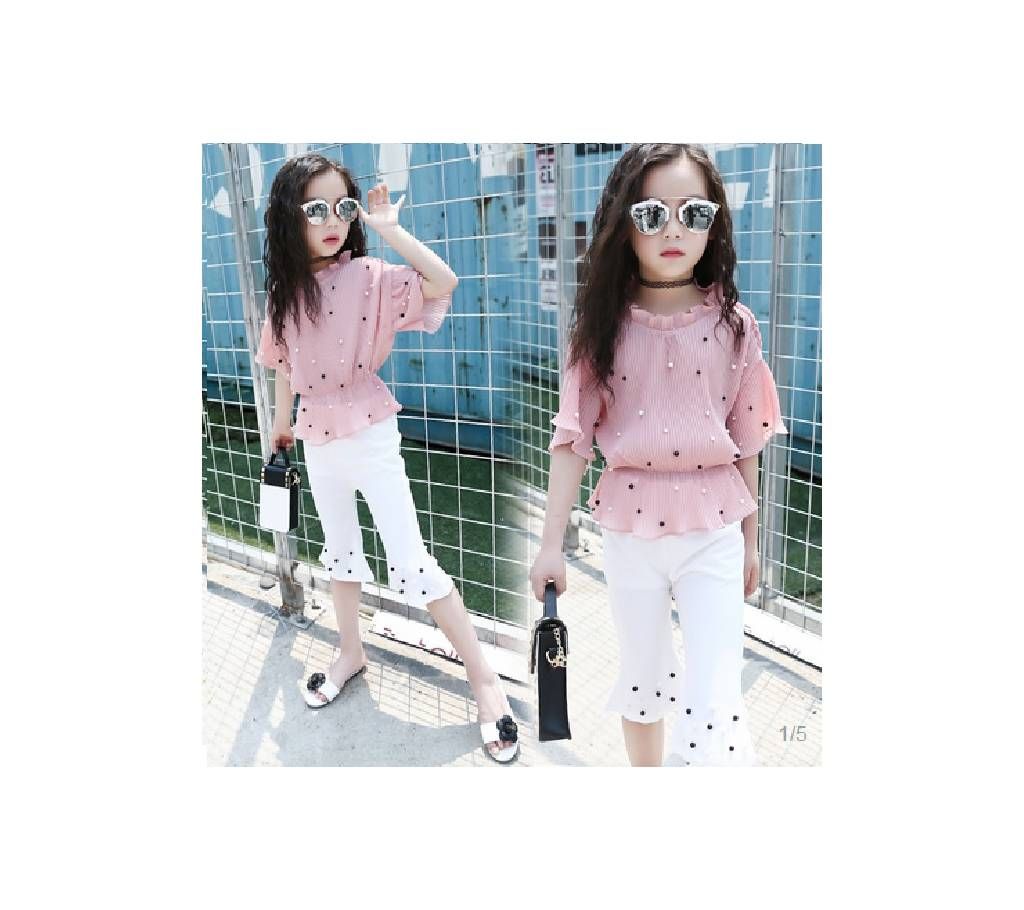 hiffon short sleeve girls summer two-piece
