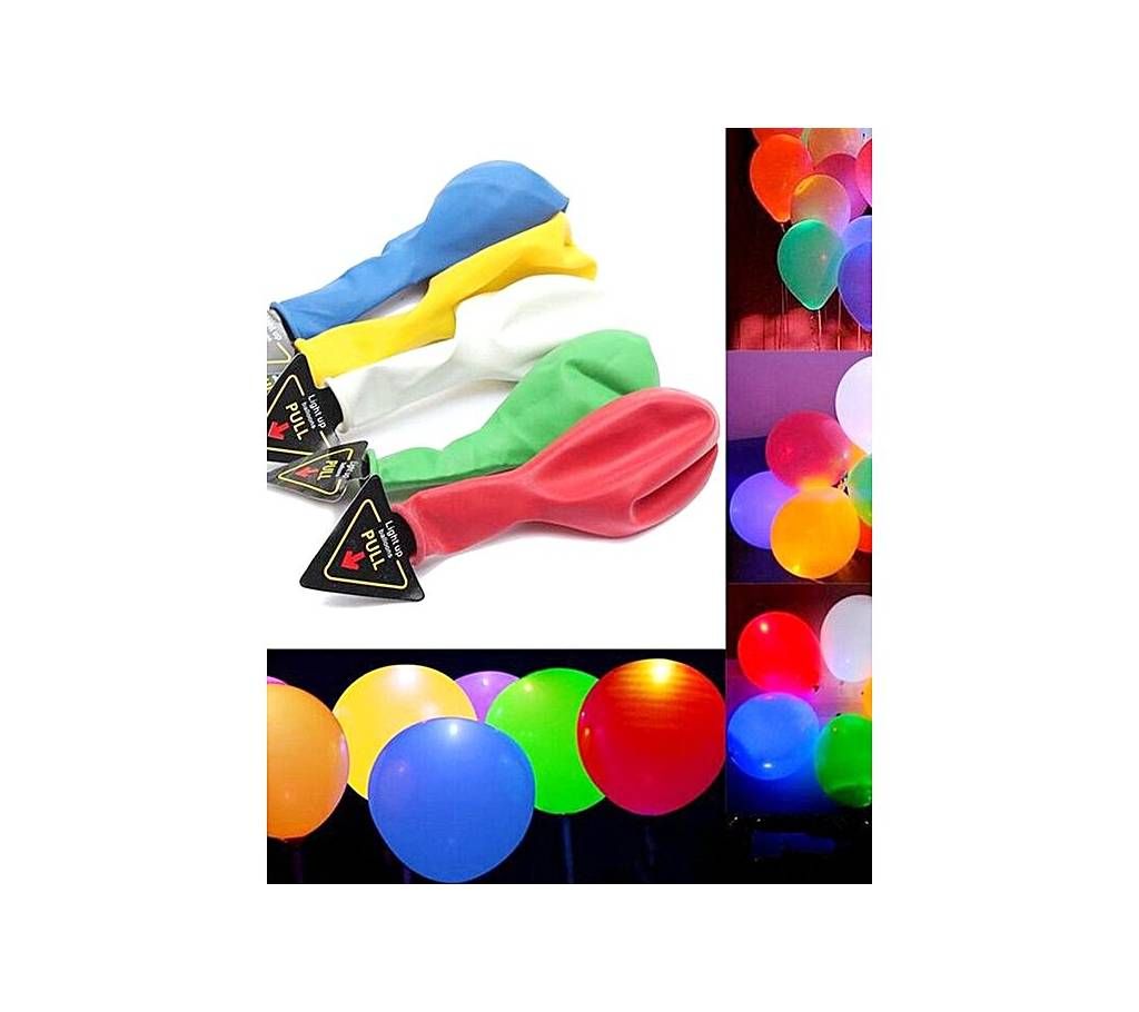 Color Changing LED Balloons - 5pcs - Multi-colo