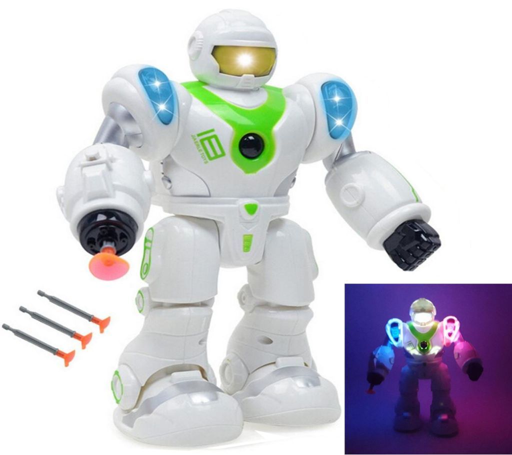 Space Police Robot with Sound and Light and Soft Rubber Bullets