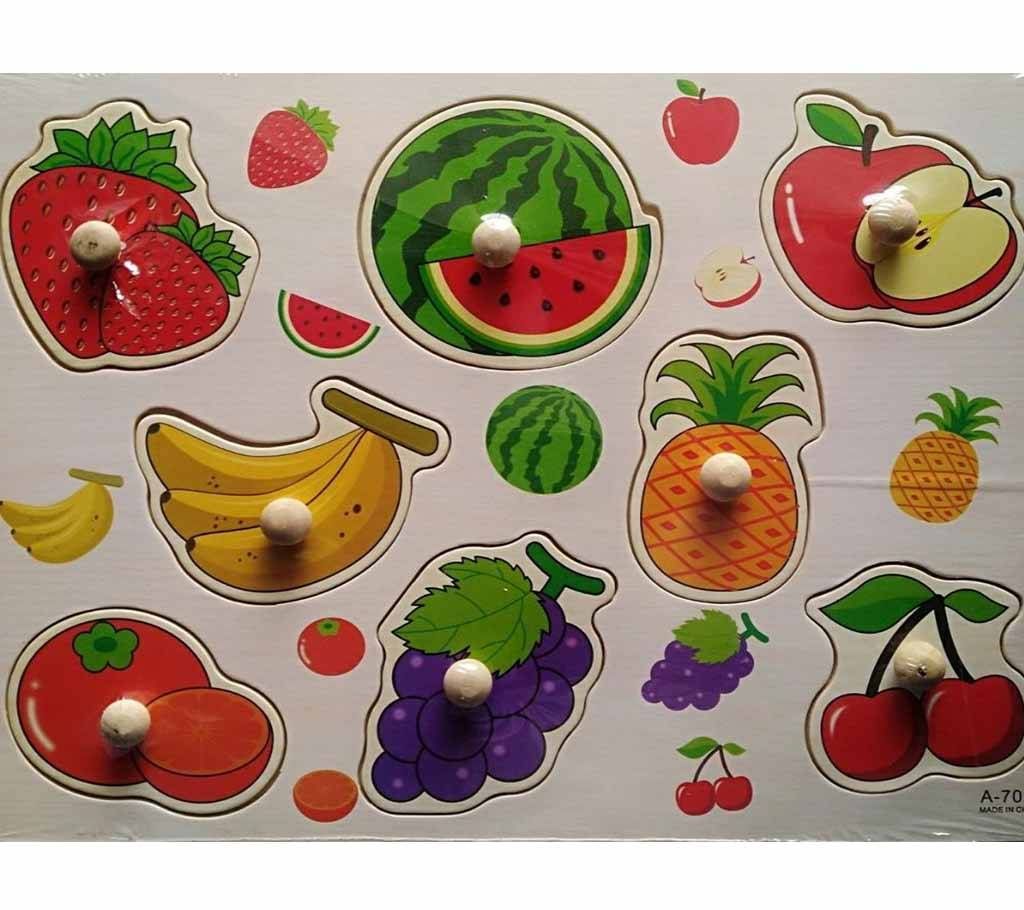 Wooden Education Puzzle for Kids - Multicolor