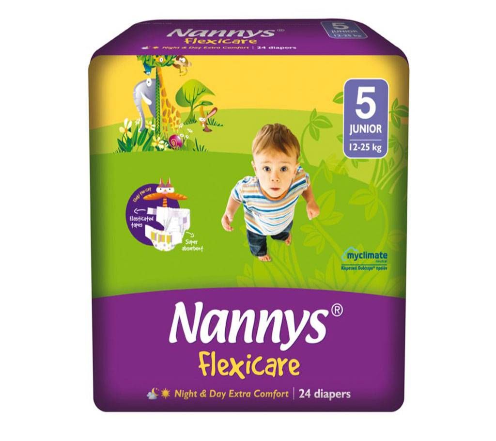 Nannys Flexicare Baby Diaper- Junior 12-25KG (24pcs)