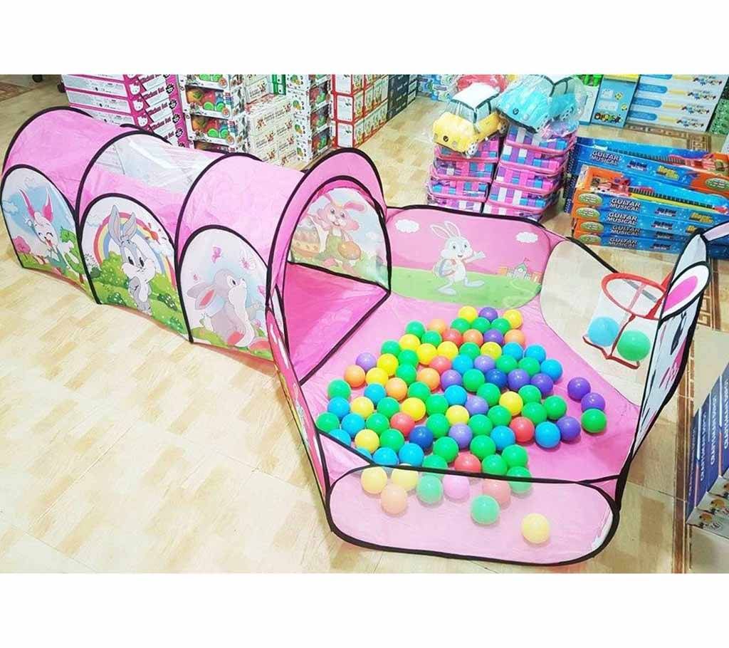 Basketball play tent with tunnel 