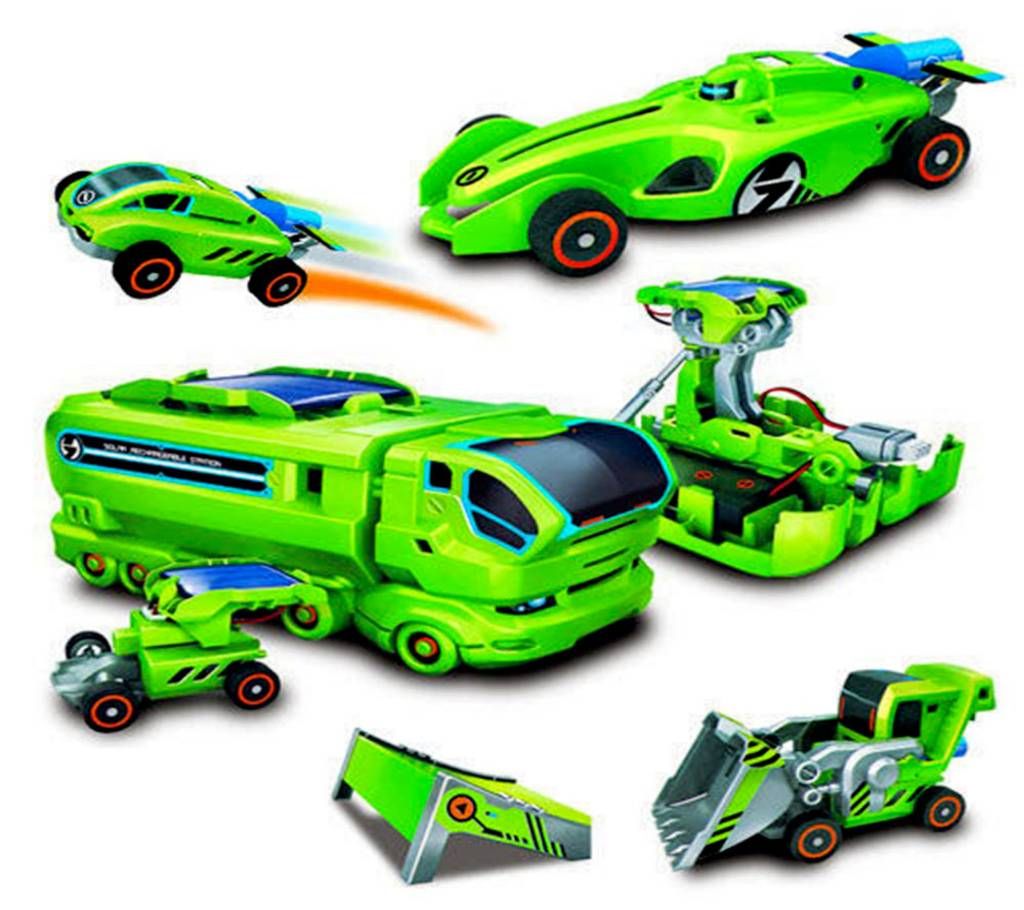 7 in 1 Solar Rechargeable Space Fleet educational Green Energy Car Toy For Kids