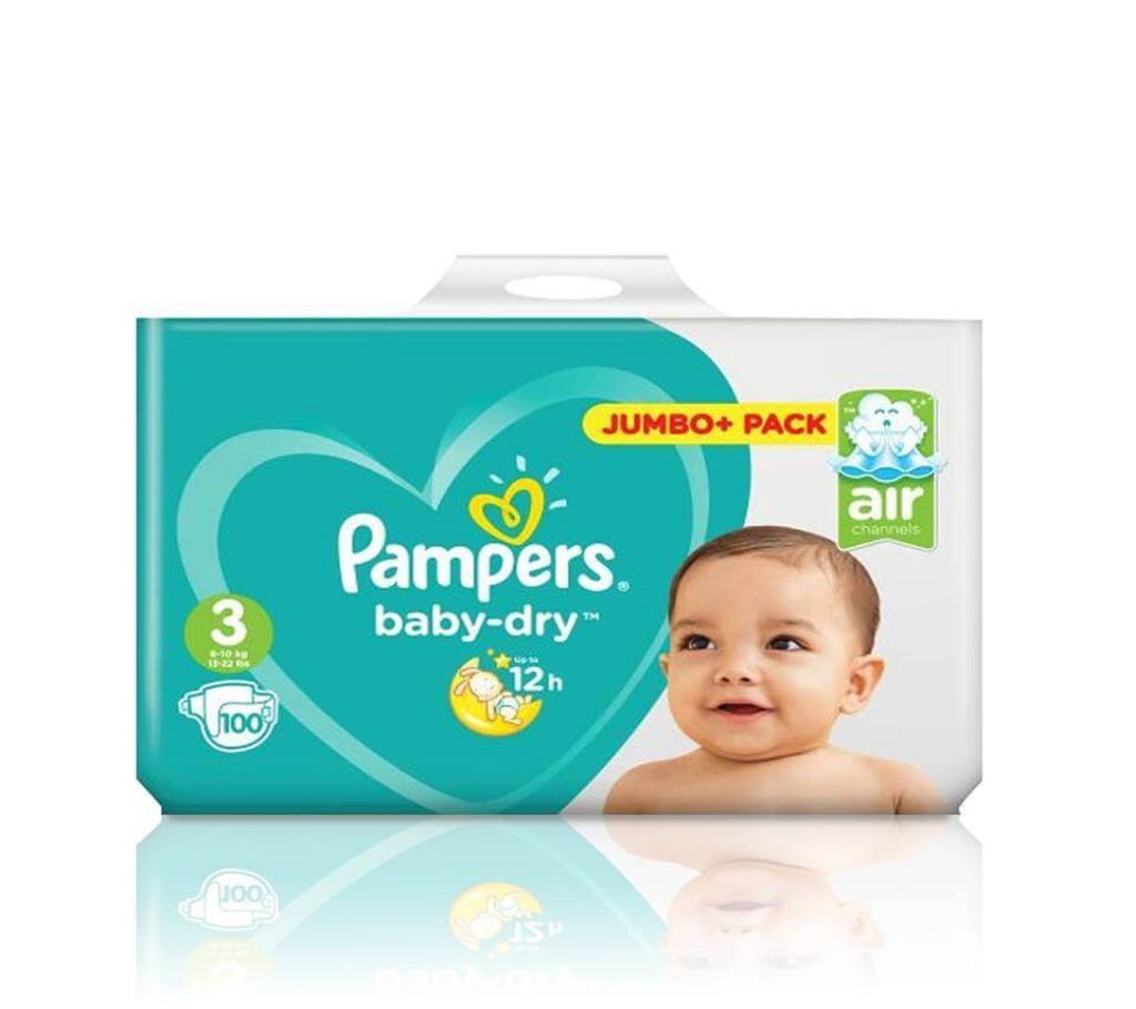 Pampers -03 Baby 6-10 kg (100 Jumbo Pack) Diaper