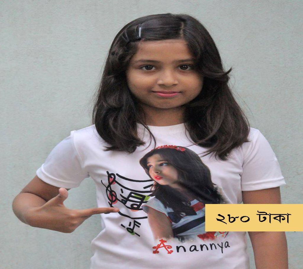Girls Half Sleeve Customized T-Shirt