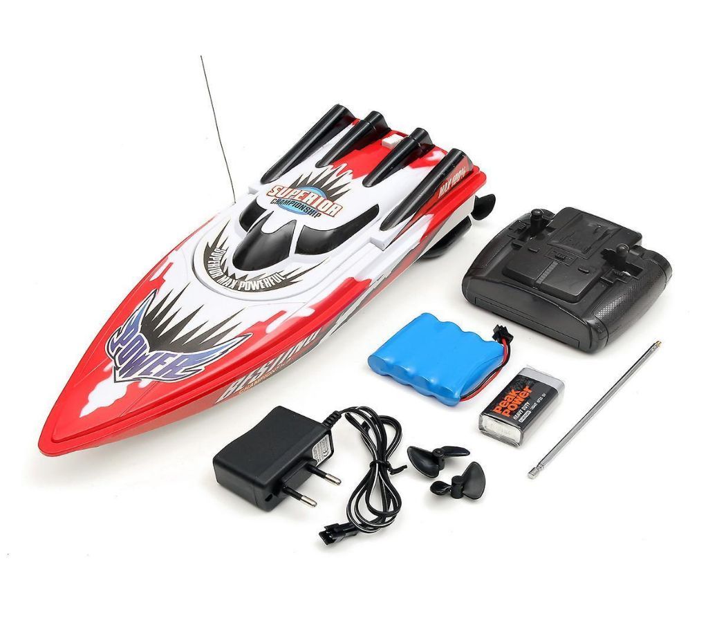 Red/Green Radio Remote Control Twin Motor High Speed Boat RC Racing Outdoor Toy