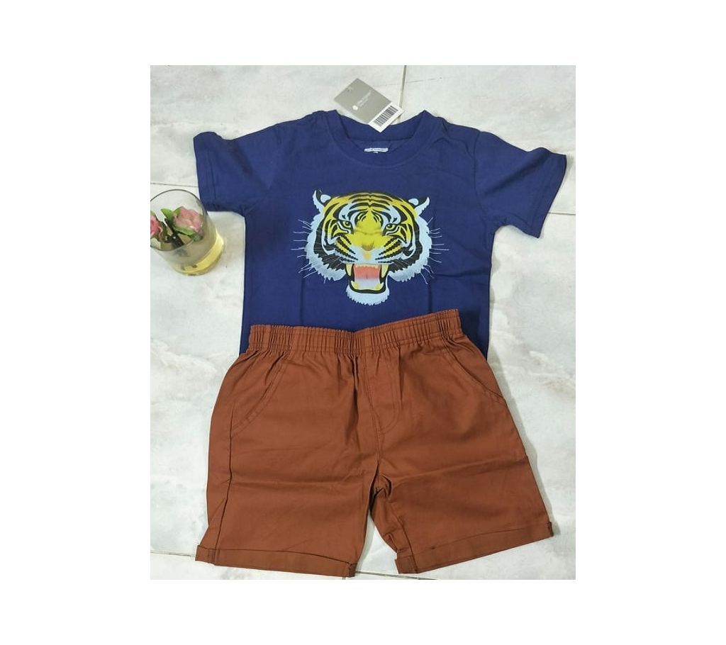 3 years-Baby Boy Summer Dress -Tiger Block Blue 7 meroon