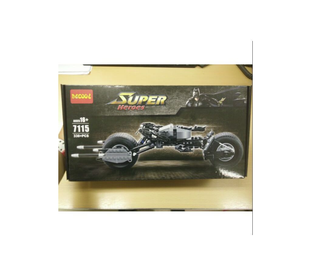 Plastic Super Horoes Toy Bike - Black