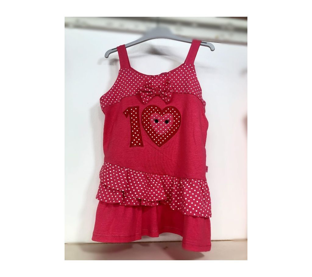  soft and comfortable baby girl dress-5 year-Red 