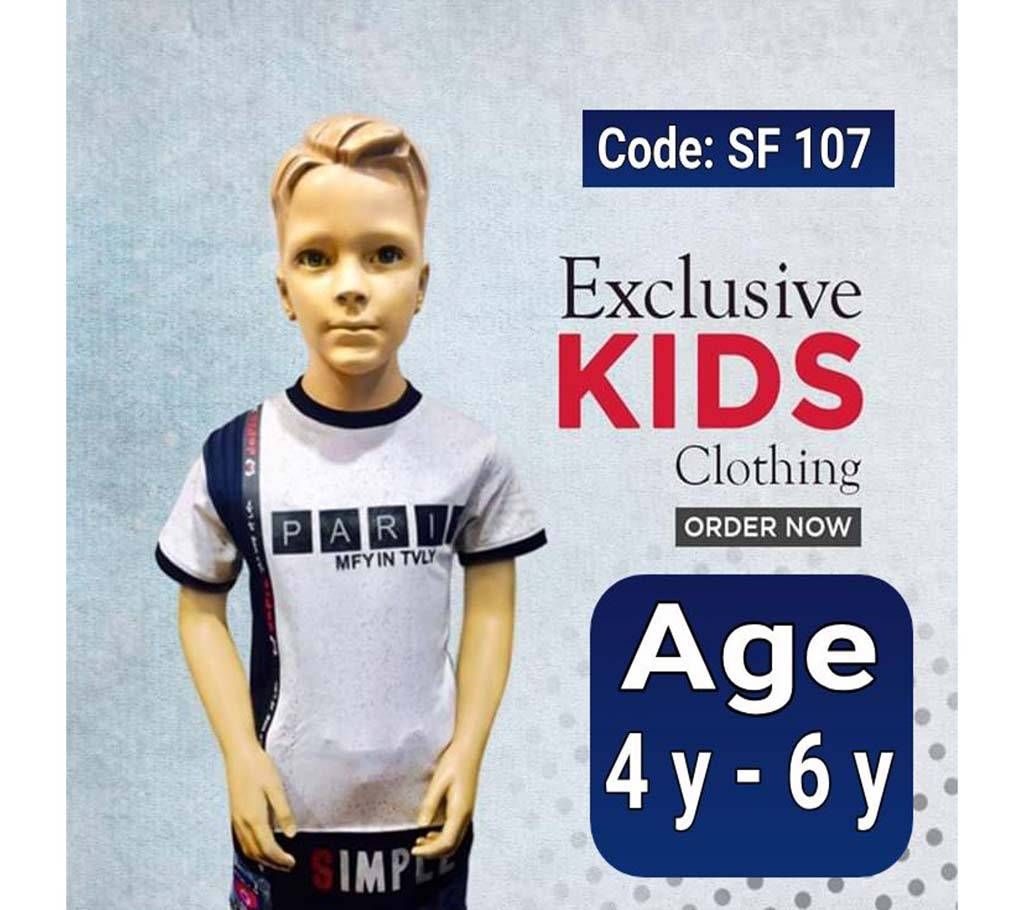 Half Sleeve Kids Polo Shirt  Mix Cotton 