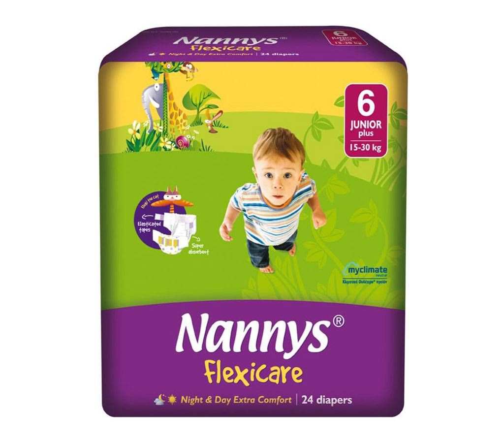 Nannys Flexicare Baby Diaper- Junior 15-30KG (24Pcs)