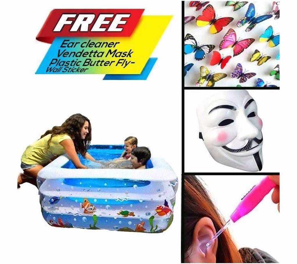 Baby bathtub with air pumper