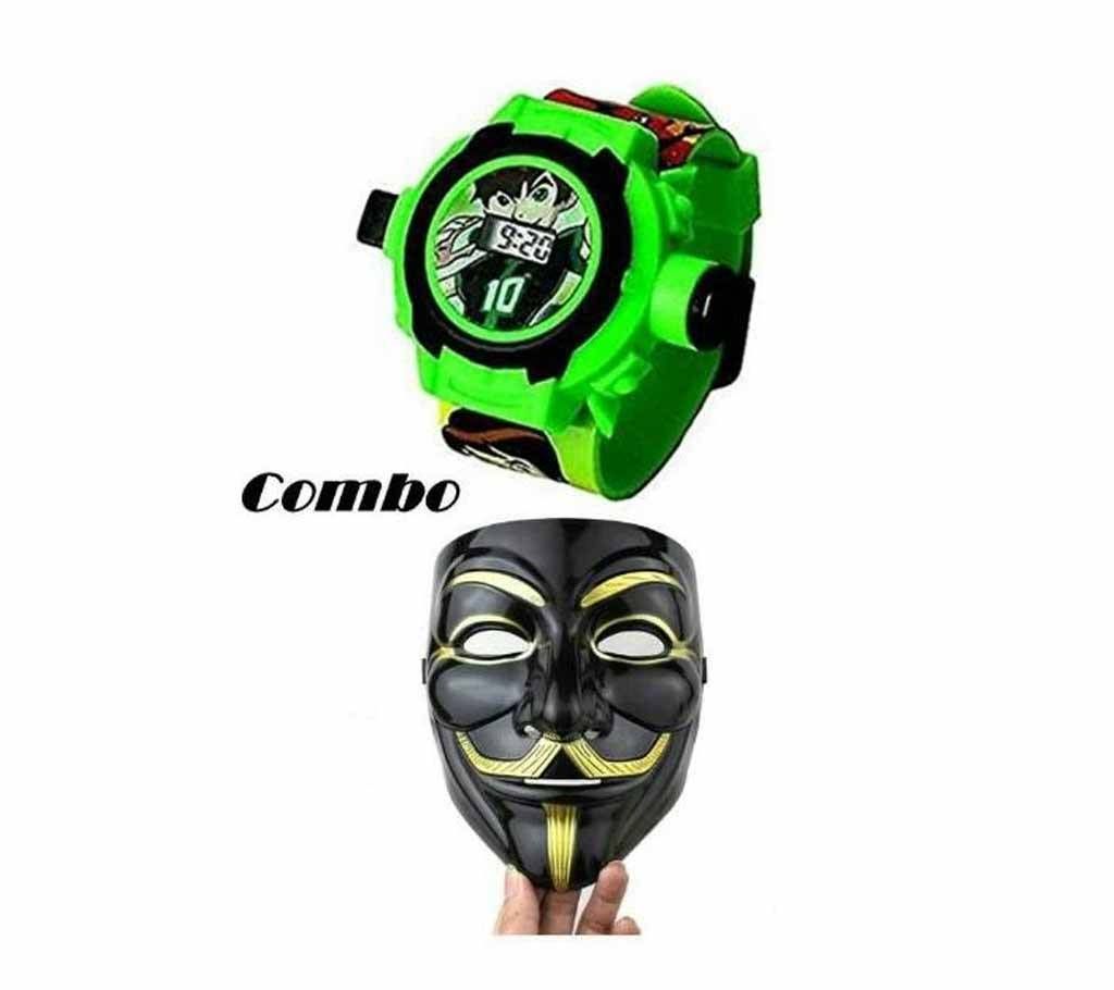 Combo Ben 10 Projector Watch & Vandata Mask