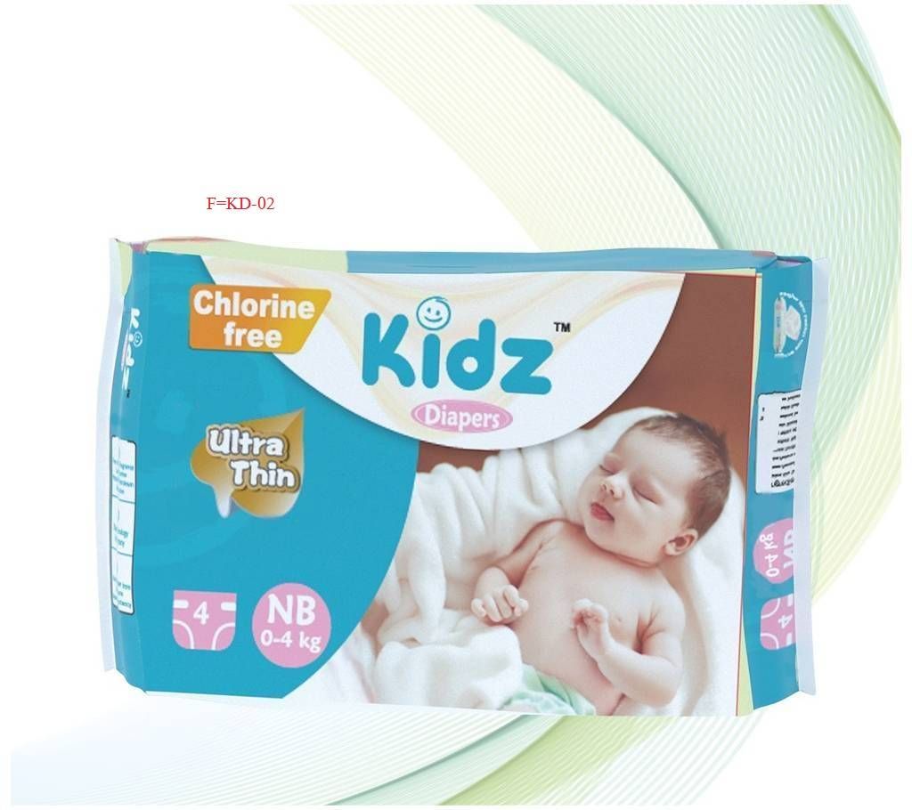 Kidz Diapers NB (0-4kg). F=KD-02