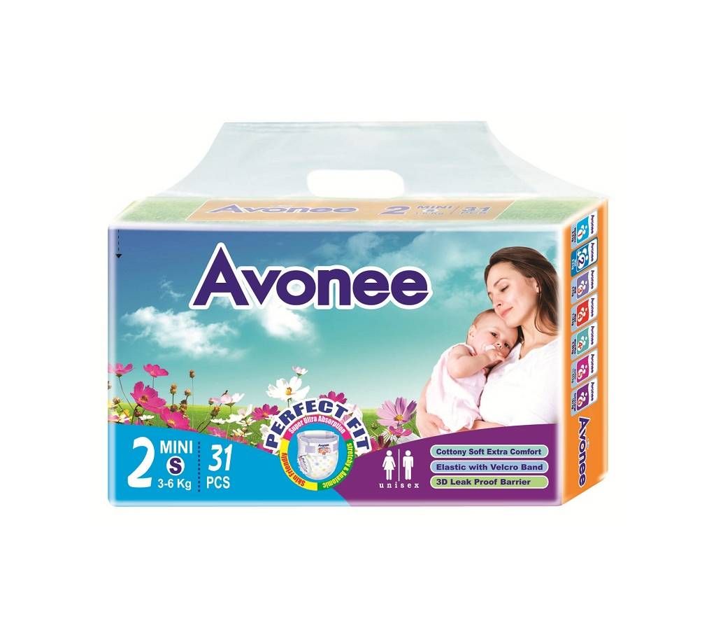 Avonee-2 Diaper (Small) 3-6kg 31Pcs Bangladesh 