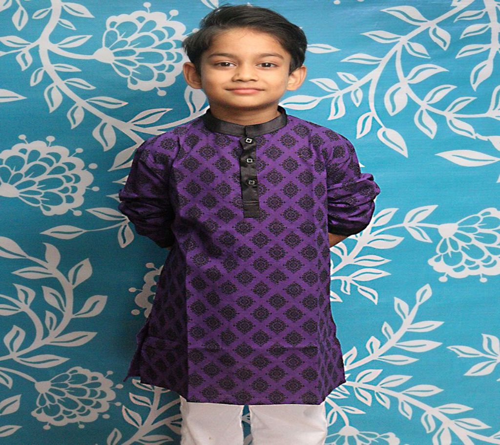 Kids Panjabi Payjama Set - KPL 01 - Purple(Code-SU762)