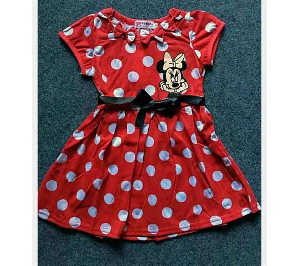 Mini mouse printed baby frock