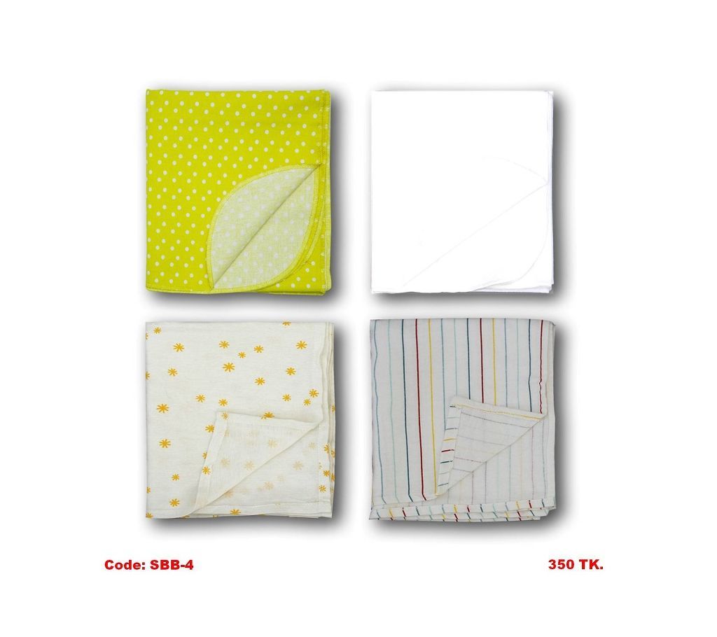 4 Piece Assorted Color Baby katha/Blanket