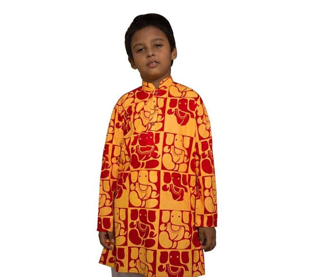 Kids Puja Special Cotton Punjabi