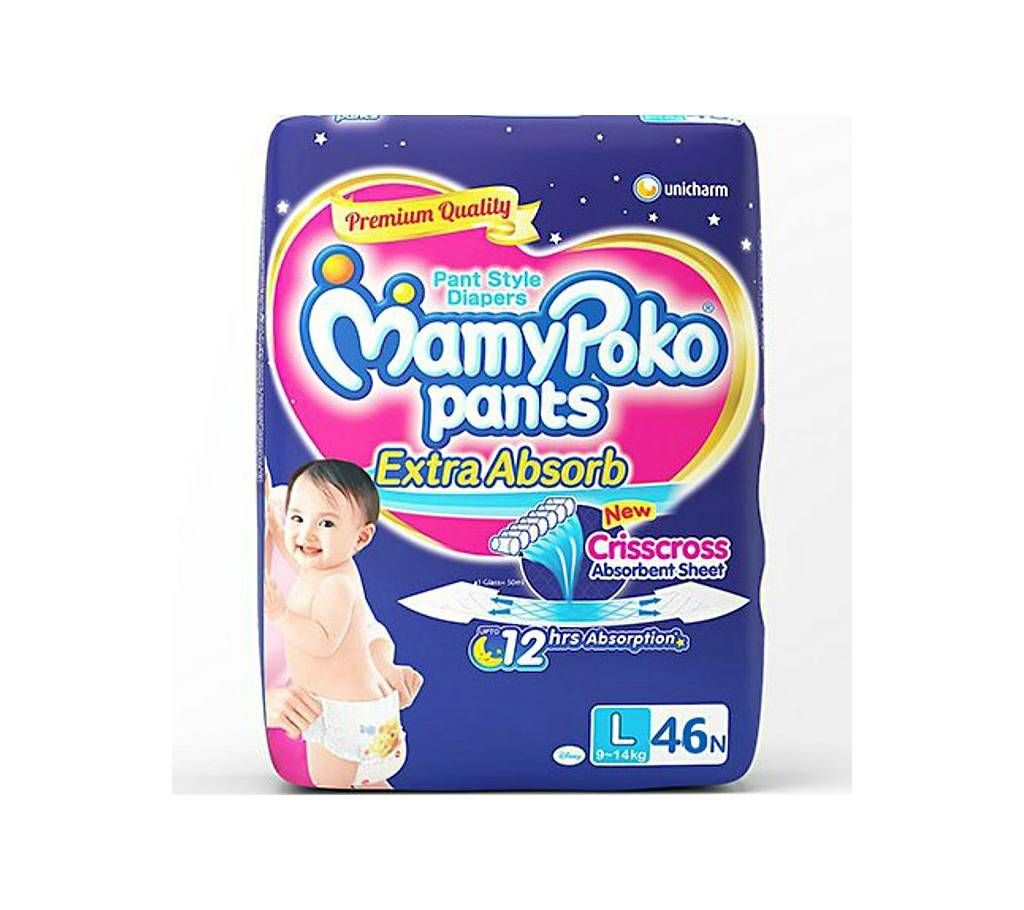MamyPoko Pant Diapers - L (9-14 kg) - 46pcs