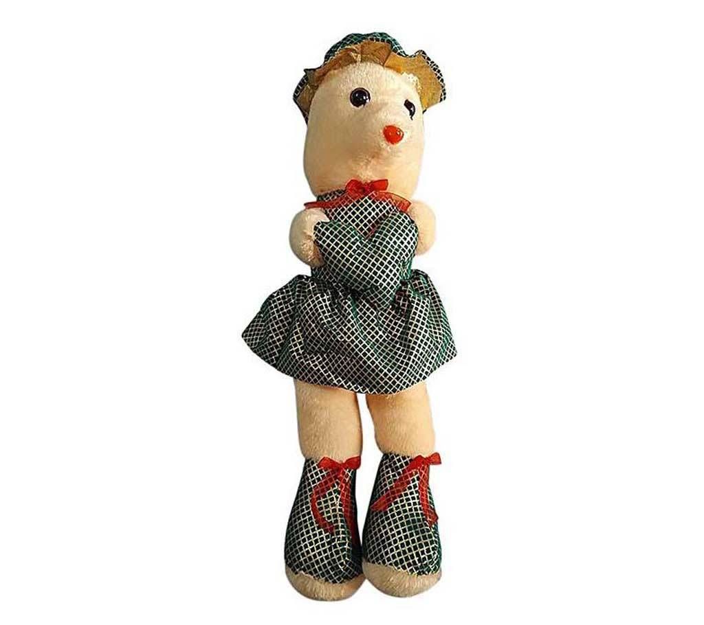 Cute Girl Teddy Bear with Hat- Green