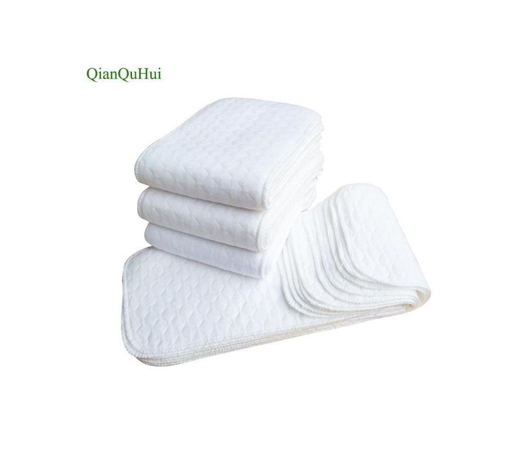 Two Layer Cloth Diapers 2 pcs inserts-White