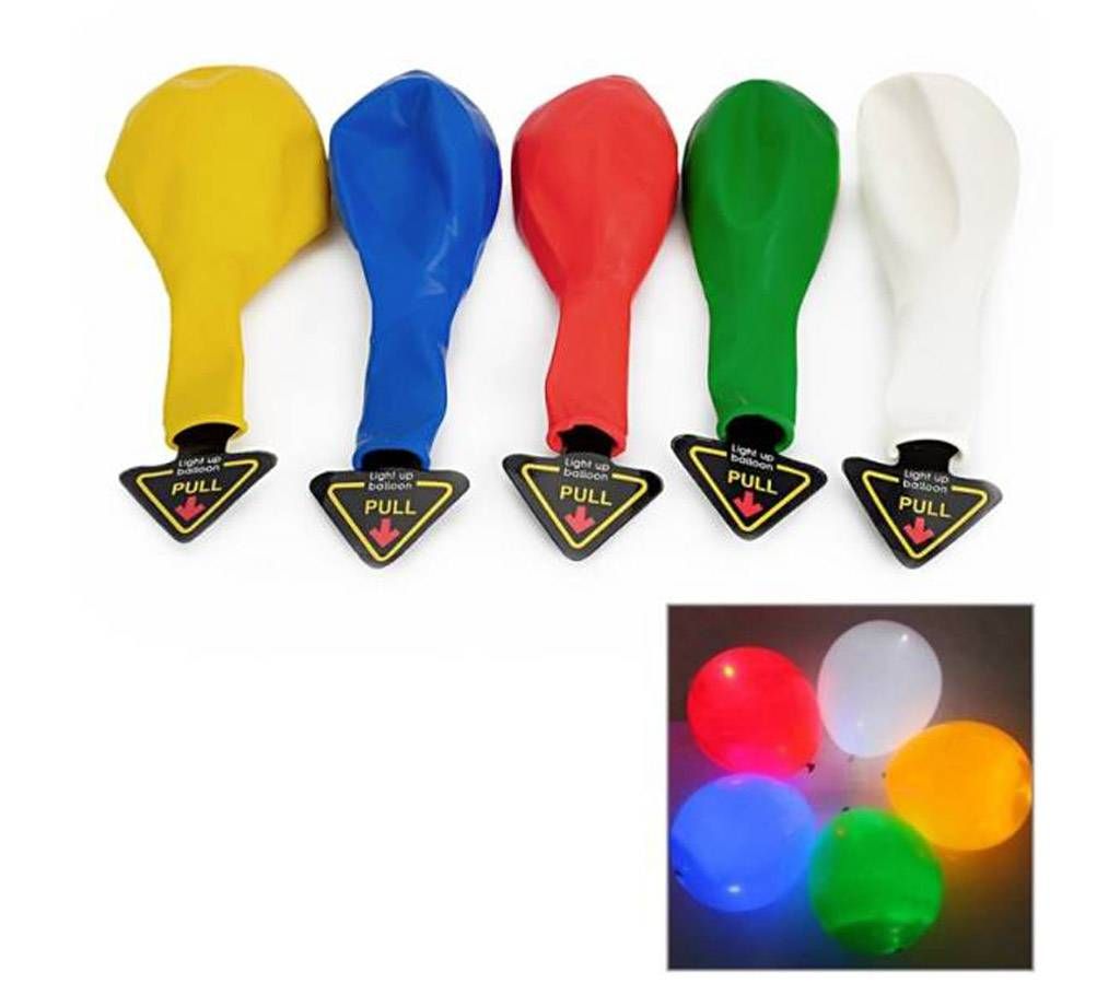 Color Changing Magic Led Balloons -5 Pcs