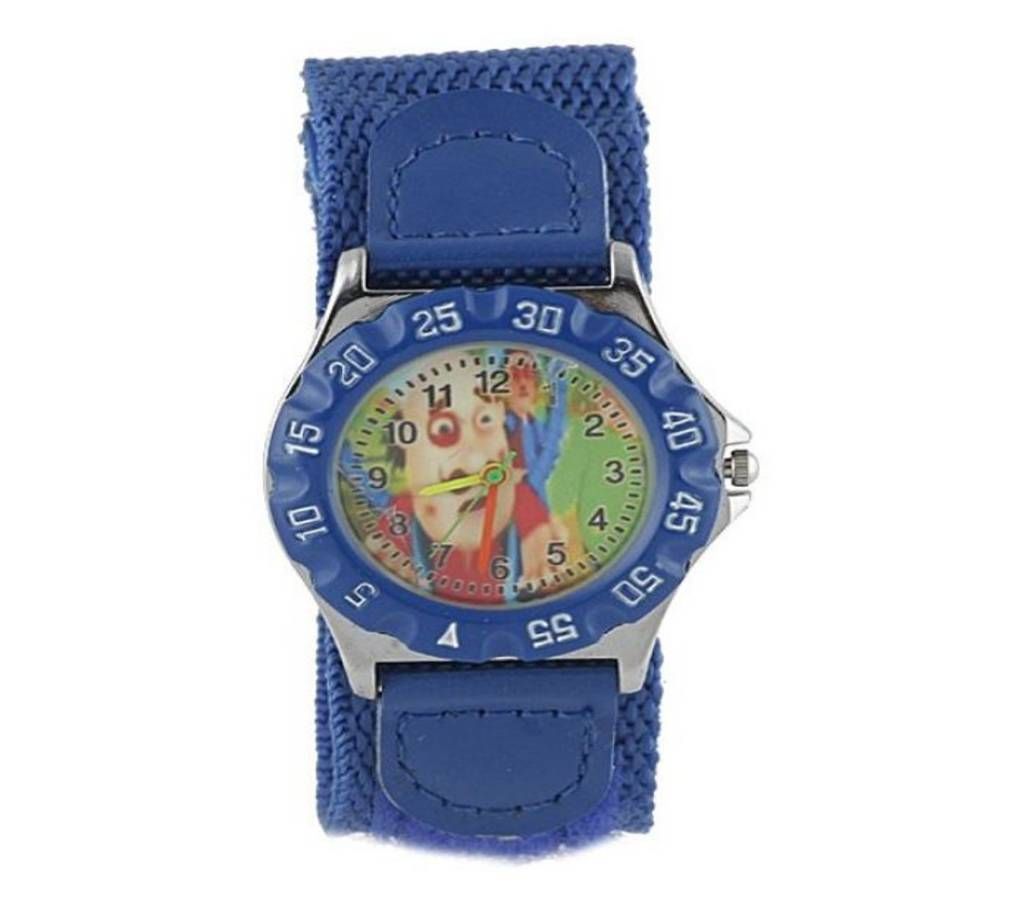 Fabric Analog Watch For Kids - Dark Green