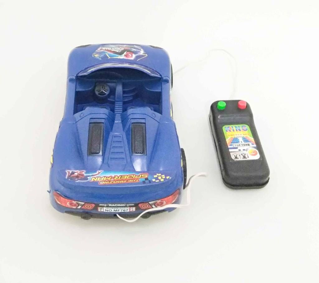 Car with Cable Remote - Plastic Body Toy 