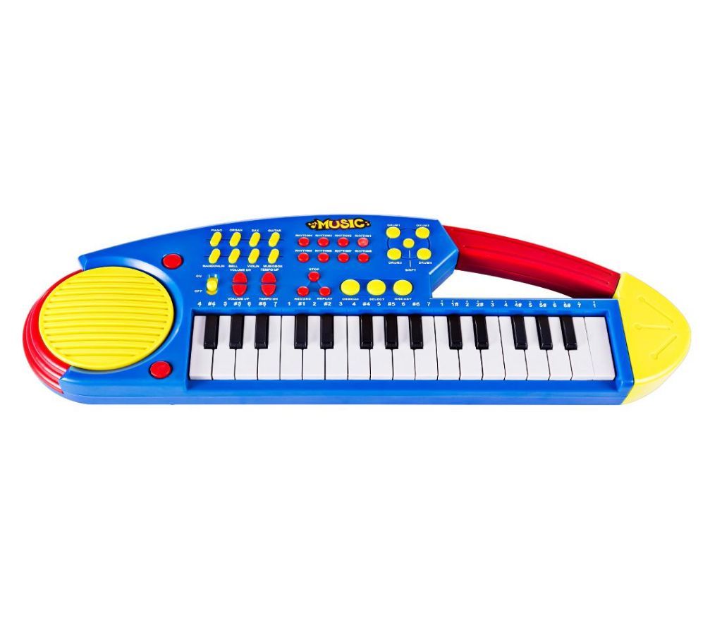 32 Key Electronic Keyboard Piano Musical Instruments Toy for Children - Yellow + Blue