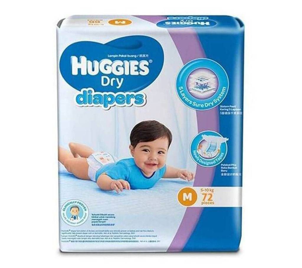 Huggies Dry Diaper M(5-10kg) 72 pcs
