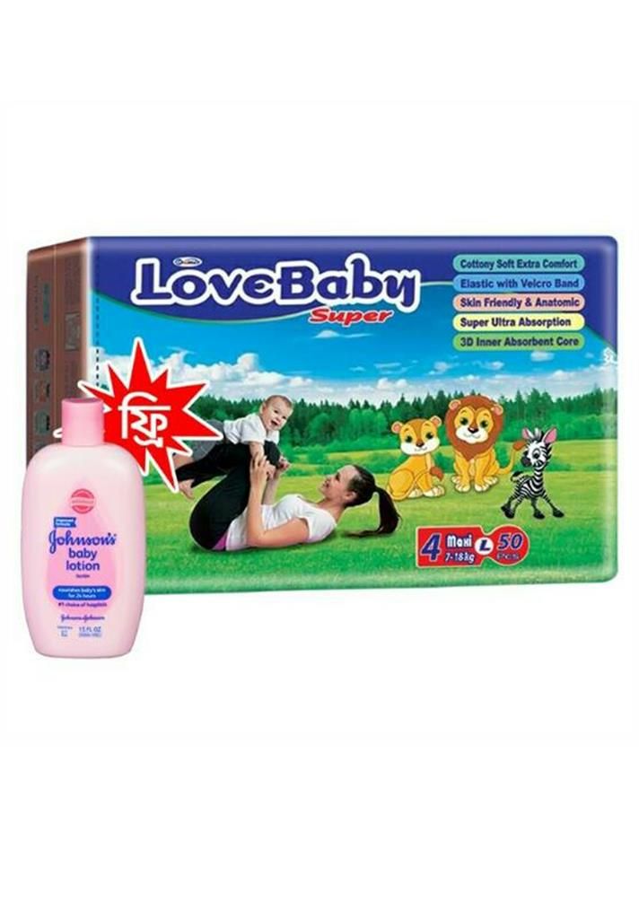 love baby super diaper 4 Maxi Belt L 7-18 kg 50pcs 