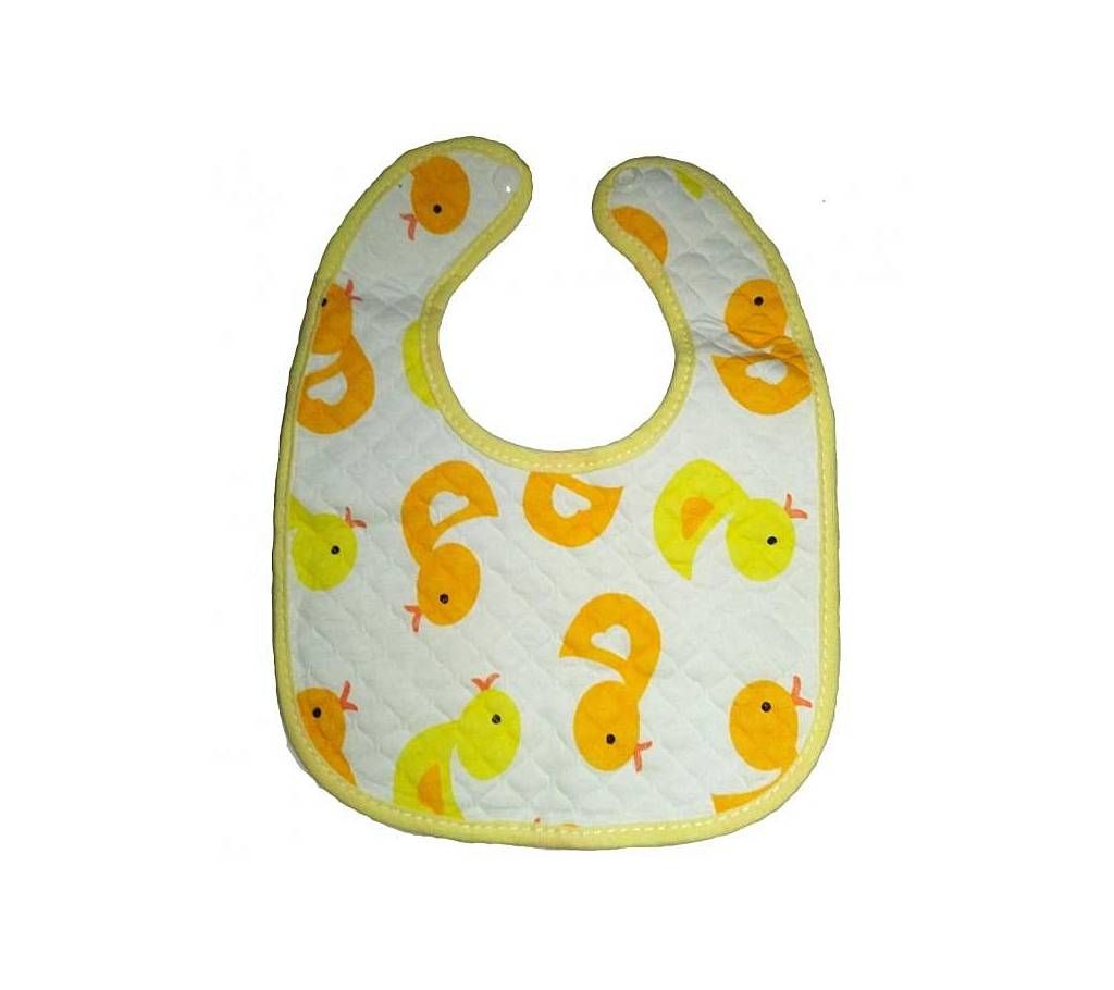 White and Yellow Cotton Bibs for Baby
