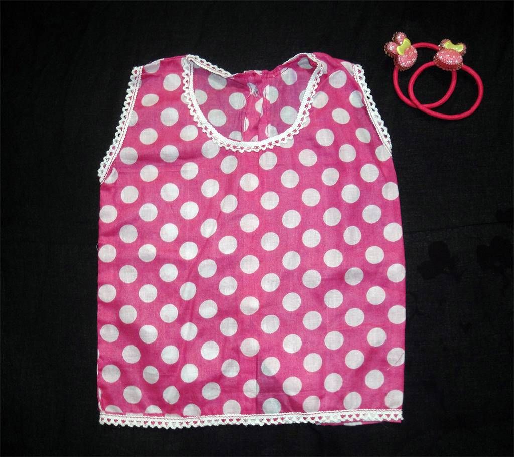 Pink Ball Print Cotton Nima
