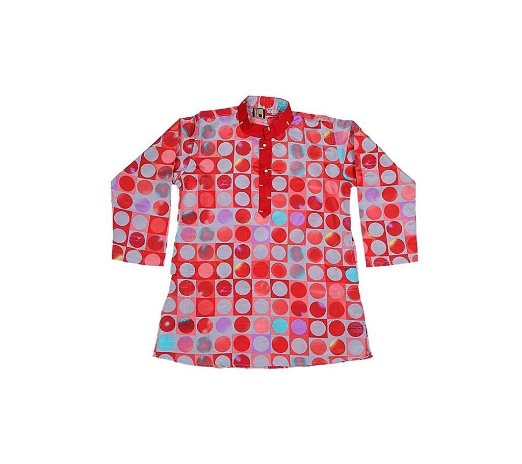 Red Silk Panjabi For Boys
