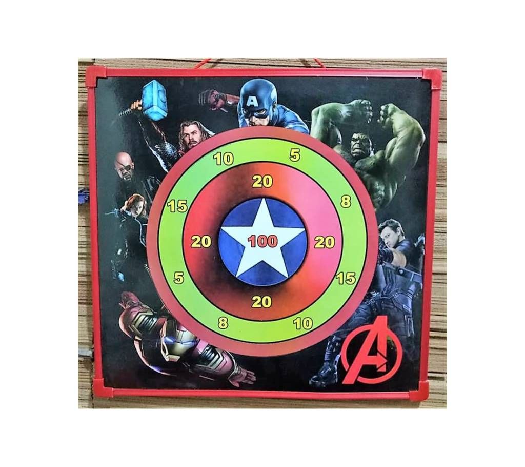 AVENGERS MAGNETIC DART & WRITING 2 IN 1 BOARD-MULTICOLOR