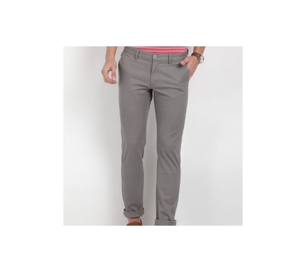 Dim Gray Regular Fit Gabardine Pant 02